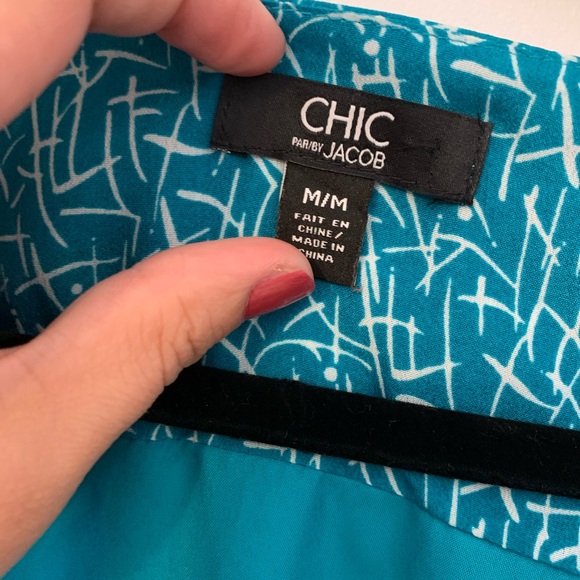 Chic by Jacob Light Blue Dress Sz M - Picture 3 of 3